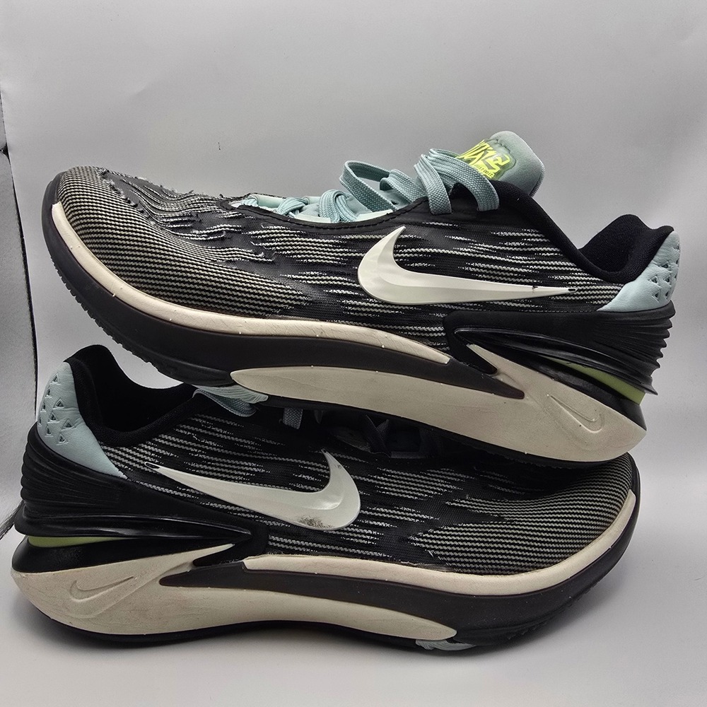 Nike Air Zoom GT Cut 2 Black Enamel Green Basketball Shoes FQ8706-300 Womens 9.5